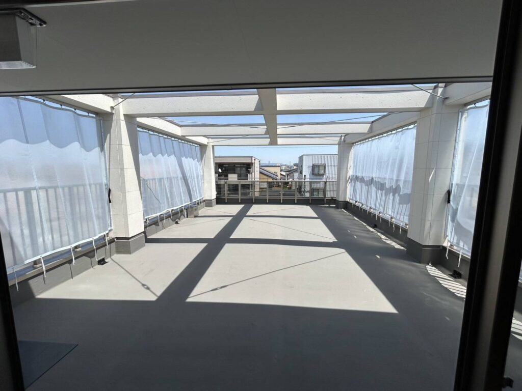 テント倉庫の施工事例の写真