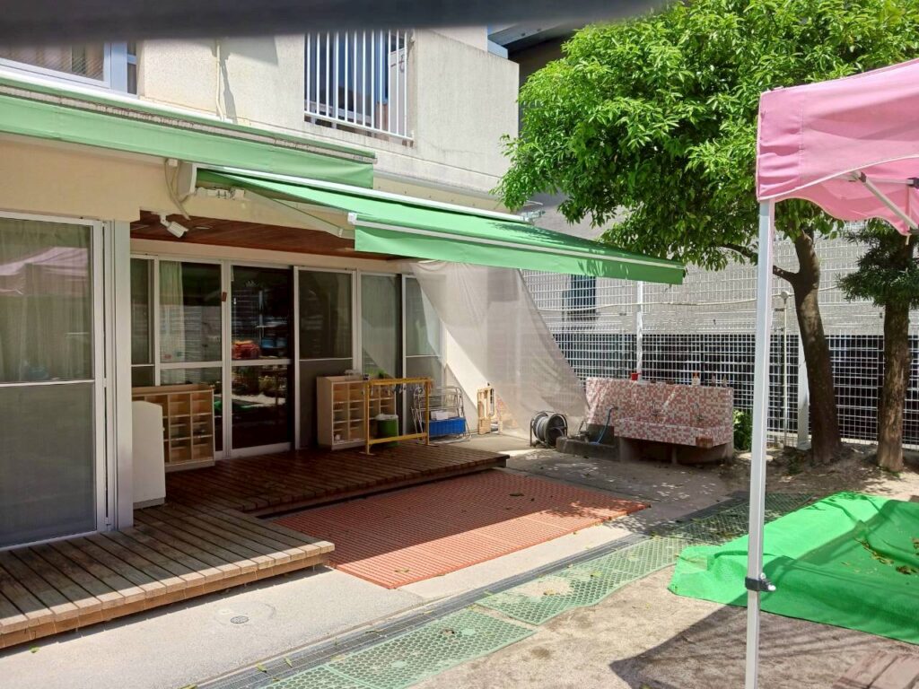 テント倉庫の施工事例の写真