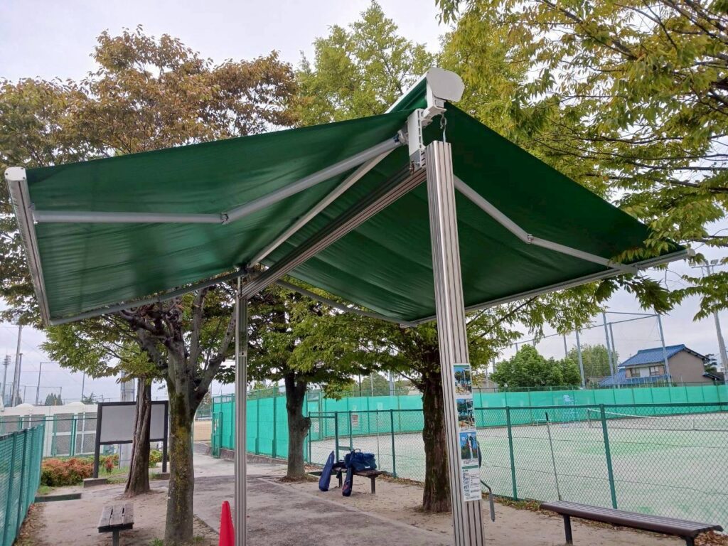 テント倉庫の施工事例の写真