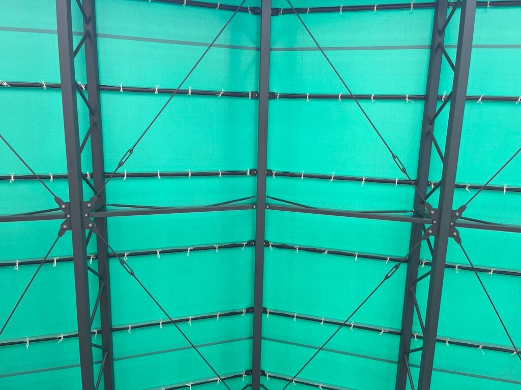 テント倉庫の施工事例の写真